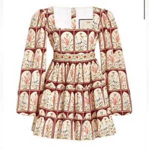 Agua by Agua Bendita Avena Printed Cotton Mini Dress - size M